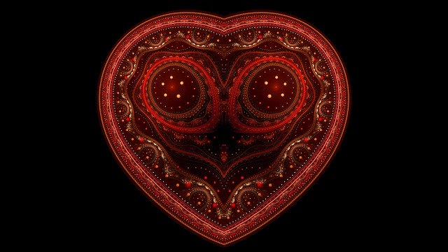 Free download Fractals Apophysis Heart -  free illustration to be edited with GIMP free online image editor