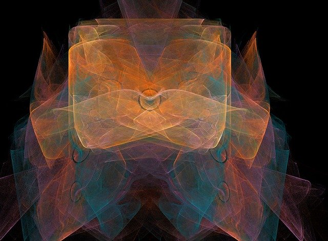 Free download Fractals Orange Blue -  free illustration to be edited with GIMP free online image editor