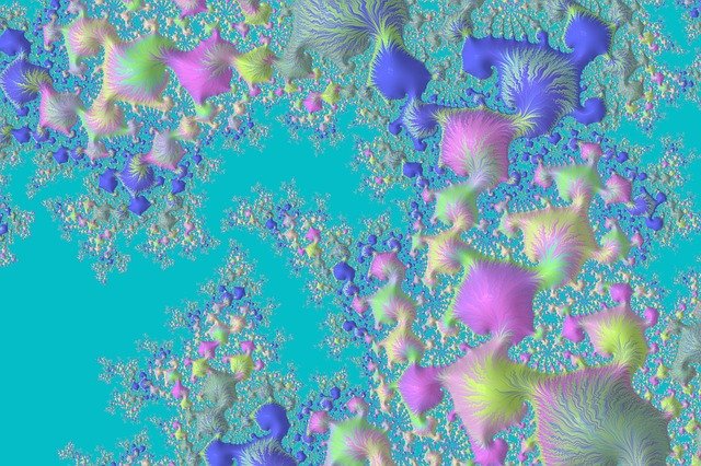 Free download Fractals Pastel Blue -  free illustration to be edited with GIMP free online image editor