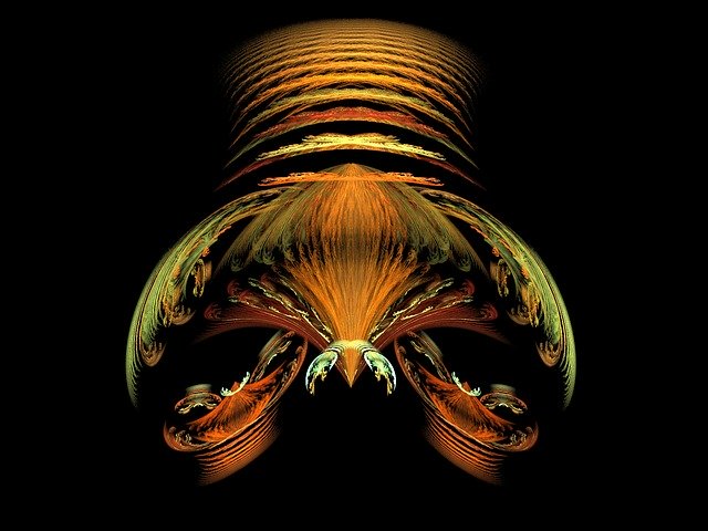 Free download Fractal Yellow Orange -  free illustration to be edited with GIMP free online image editor