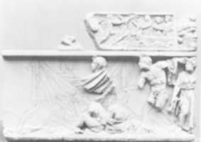 Free download Fragmentary marble sarcophagus with scenes from the Oresteia free photo or picture to be edited with GIMP online image editor