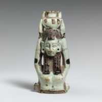 Free download Fragment of a faience statuette of a woman holding a vase on her head free photo or picture to be edited with GIMP online image editor
