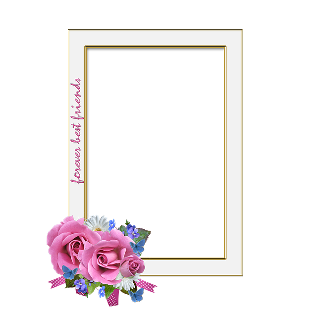 Free download Frame Roses Best Friends -  free illustration to be edited with GIMP free online image editor