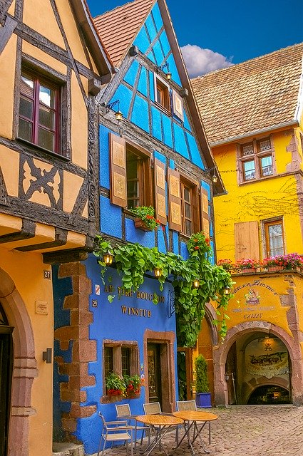 টেমপ্লেট ছবি France Alsace Fachwerkhaus - OffiDocs-এর জন্য