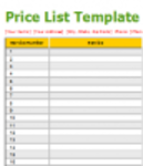 Free download Free Printable Price List (calc) DOC, XLS or PPT template free to be edited with LibreOffice online or OpenOffice Desktop online