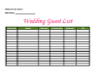 Free download Free Wedding Guest List Template DOC, XLS or PPT template free to be edited with LibreOffice online or OpenOffice Desktop online