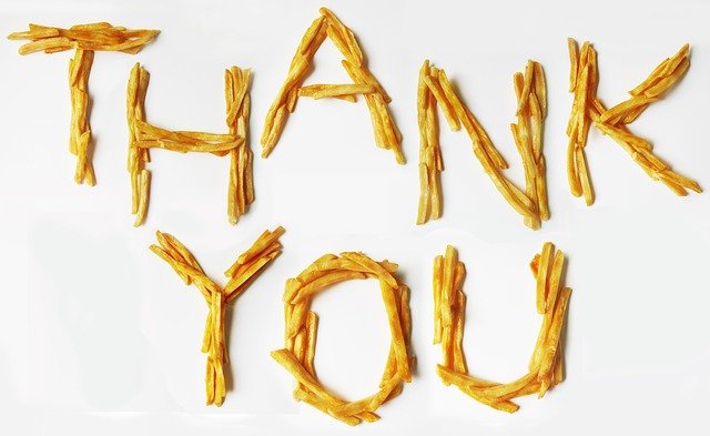 Free download french fries potato thank you free picture to be edited with GIMP free online image editor