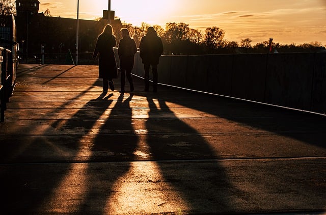 Free download friends road sunset backlighting free picture to be edited with GIMP free online image editor