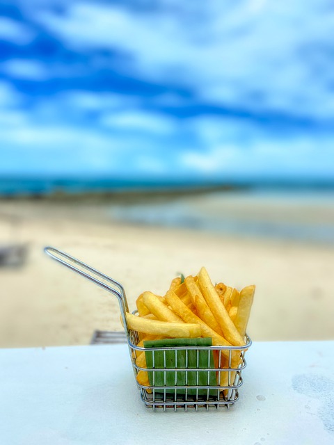 Free download fries shopping cart restaurant free picture to be edited with GIMP free online image editor