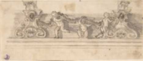 Free download Frieze with Putti and Garland (Recto); Red Chalk Sketches (Verso) free photo or picture to be edited with GIMP online image editor