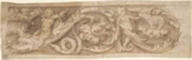 Free download Frieze with Rinceaux and Putti free photo or picture to be edited with GIMP online image editor