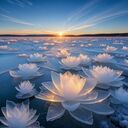 Frozen lake and ice lotus wallpaper  screen for extension Chrome web store in OffiDocs Chromium