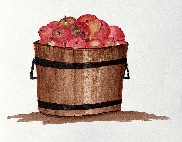 Free download Fruit Apples Barrel -  free illustration to be edited with GIMP free online image editor