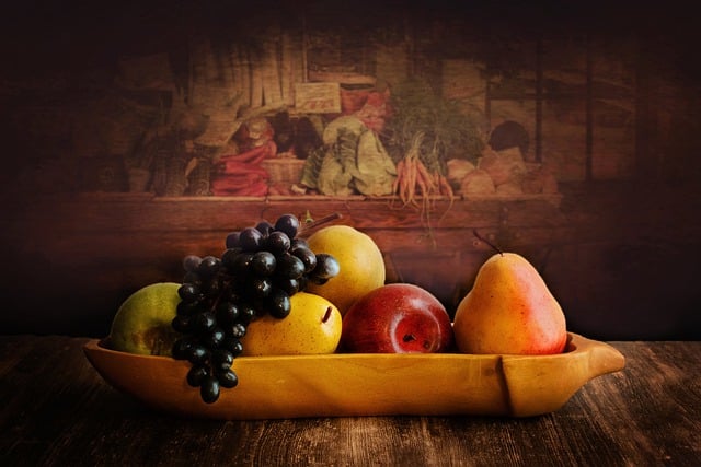 Free download fruit grapes apples pears bowl free picture to be edited with GIMP free online image editor