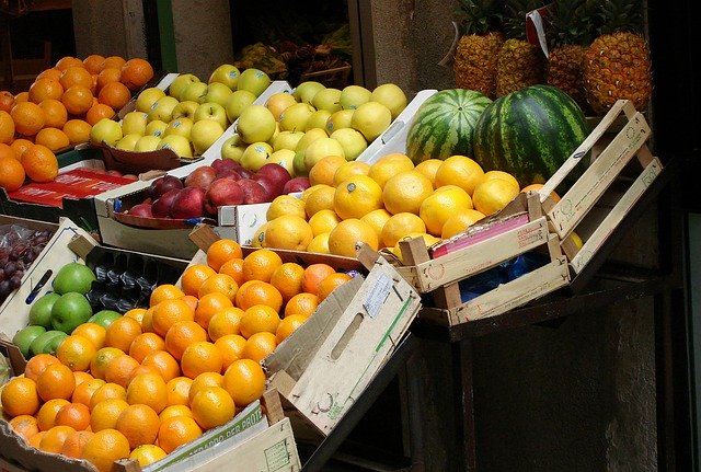 Gratis download Fruit Stand Grocery Store - gratis foto of afbeelding om te bewerken met GIMP online afbeeldingseditor