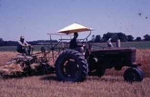 Free download Fuller F8300 Farmall tractor pulling grain binder. free photo or picture to be edited with GIMP online image editor