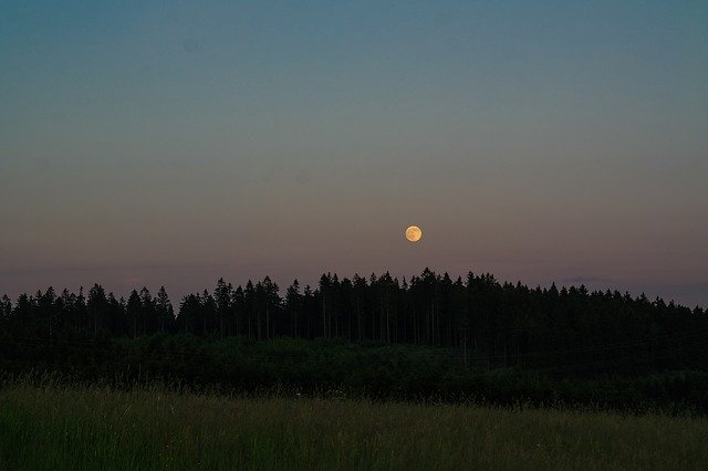 Bezpłatne pobieranie Full Moon Abendstimmung Moonlight - bezpłatne zdjęcie lub obraz do edycji za pomocą internetowego edytora obrazów GIMP