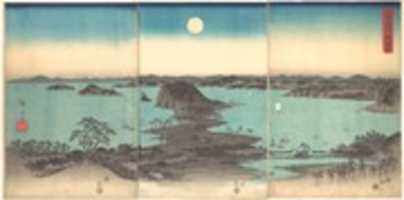 Free download Full Moon at Kanazawa, Province of Musashi free photo or picture to be edited with GIMP online image editor