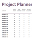 Free download Gantt project planner DOC, XLS or PPT template free to be edited with LibreOffice online or OpenOffice Desktop online