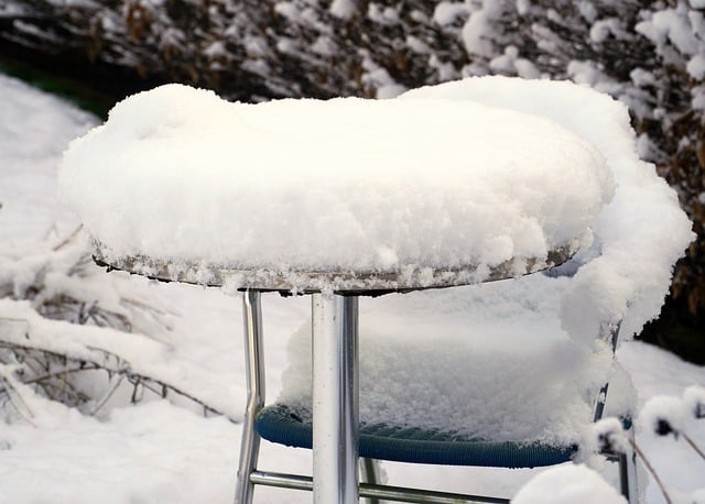 Free download garden snow winter table chair free picture to be edited with GIMP free online image editor