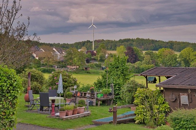 Free download Garden Wind Power Landscape -  free photo or picture to be edited with GIMP online image editor