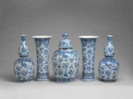 Free download Garniture of five vases free photo or picture to be edited with GIMP online image editor