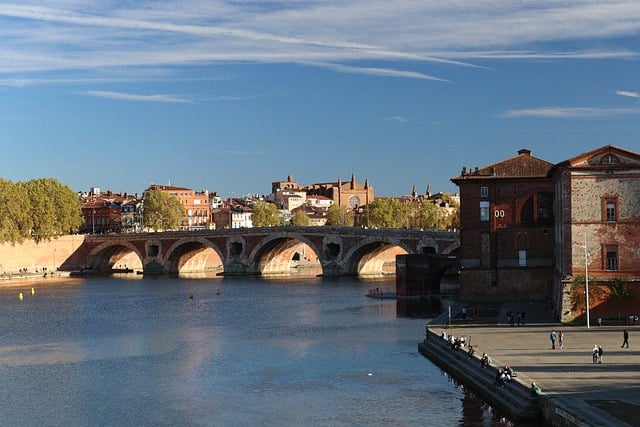 Free download garonne toulouse bridge river free picture to be edited with GIMP free online image editor