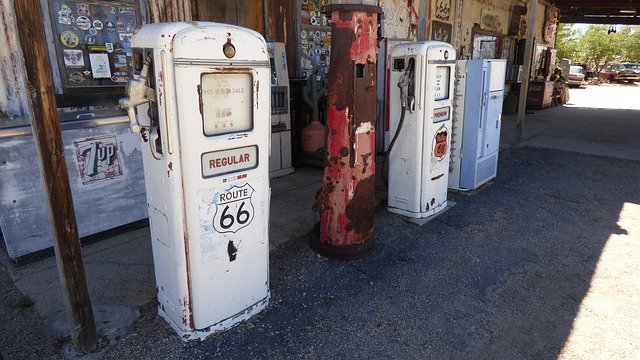 Free download Gas Station Gasoline Vintage -  free photo or picture to be edited with GIMP online image editor