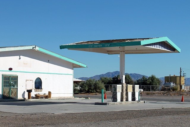 Download gratuito Distributore di benzina Nevada chiuso fuori - foto o immagine gratuita da modificare con l'editor di immagini online di GIMP