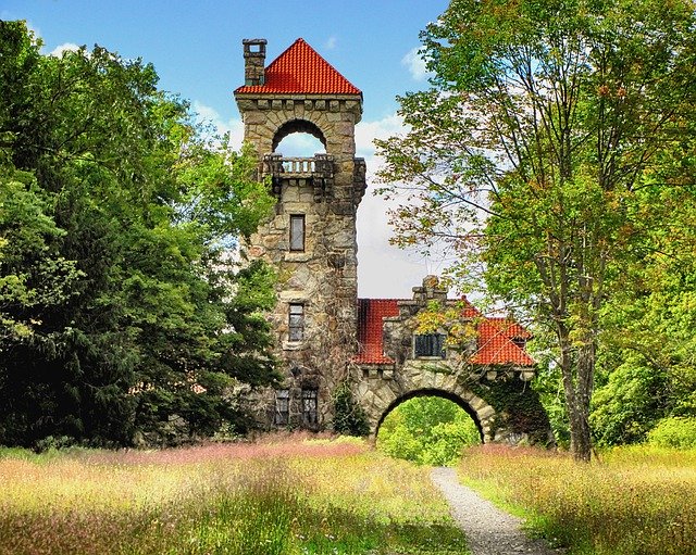 Baixe grátis Gate House Stone Structure - foto ou imagem grátis para ser editada com o editor de imagens online GIMP