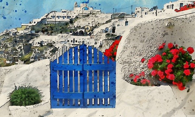 Free download Gate Outdoor Scenic -  free illustration to be edited with GIMP free online image editor
