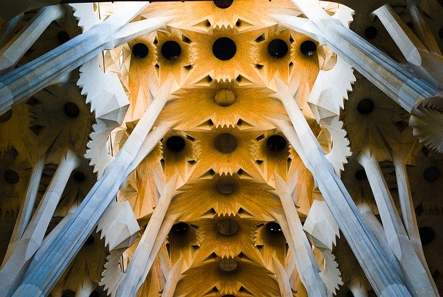 Free picture Gaudi Church Ceiling Sagrada -  to be edited by GIMP free image editor by OffiDocs