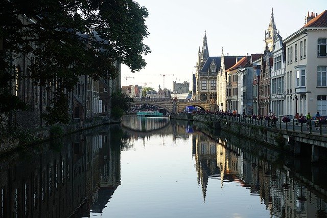 Free download Gent Canal Belgium -  free photo or picture to be edited with GIMP online image editor