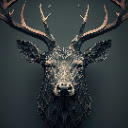 Geometric Stag in Shadow  screen for extension Chrome web store in OffiDocs Chromium