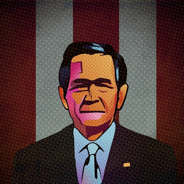 Free download George W Bush Pop Art President -  free illustration to be edited with GIMP free online image editor
