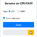 Gerador de CPF/CNPJ  screen for extension Chrome web store in OffiDocs Chromium