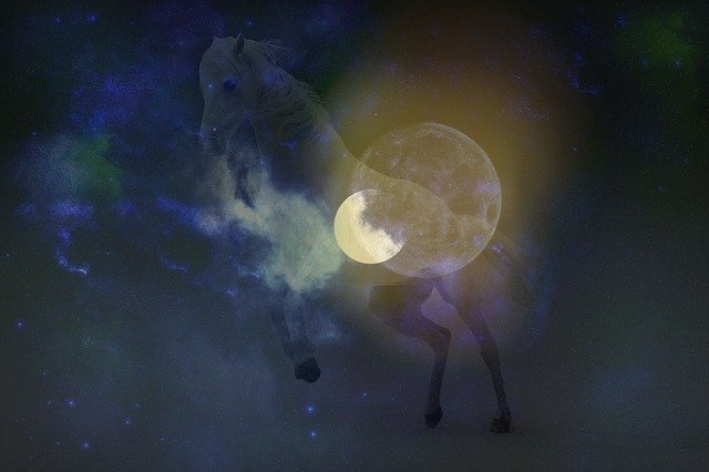 Free download Ghost Horse Moon Sky -  free illustration to be edited with GIMP free online image editor