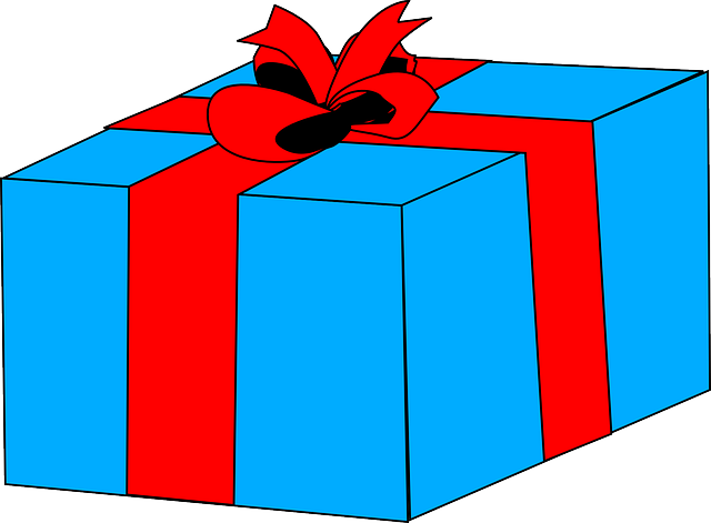 Free download Gift Box Blue - Free vector graphic on Pixabay free illustration to be edited with GIMP free online image editor