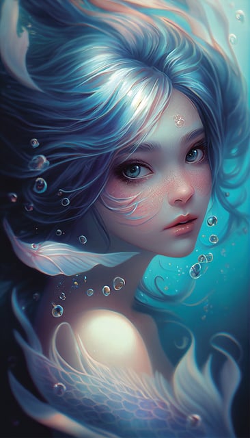 Free download girl 3d photo floating hair water free picture to be edited with GIMP free online image editor