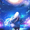 Girl and sky  screen for extension Chrome web store in OffiDocs Chromium