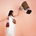 Girl and the bags  screen for extension Chrome web store in OffiDocs Chromium