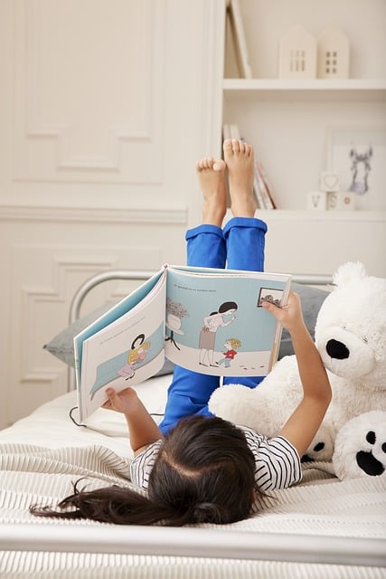 Free download girl book bed room fun childhood free picture to be edited with GIMP free online image editor