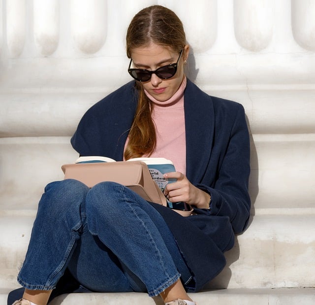 Free download girl book casual jeans sunglasses free picture to be edited with GIMP free online image editor