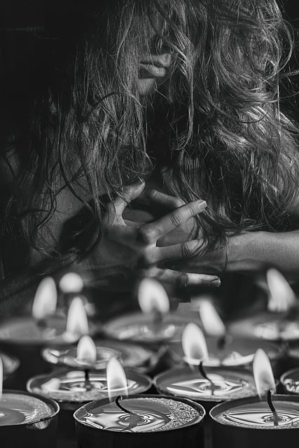 Free download girl candles praying prayer hands free picture to be edited with GIMP free online image editor