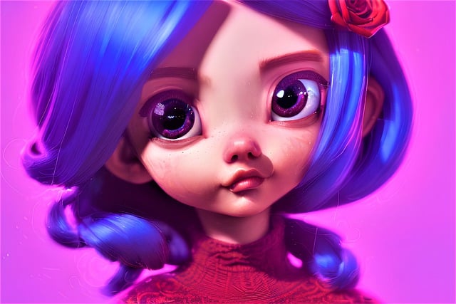 Free download girl character freckles blue hair free picture to be edited with GIMP free online image editor