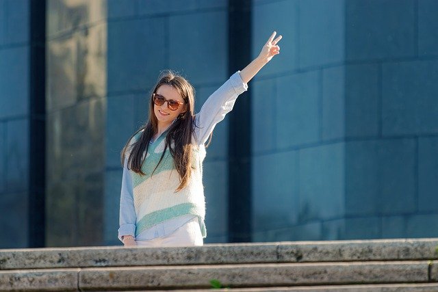 Free download girl happy outdoors young pretty free picture to be edited with GIMP free online image editor