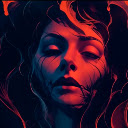 Girl In Red Smoke  screen for extension Chrome web store in OffiDocs Chromium
