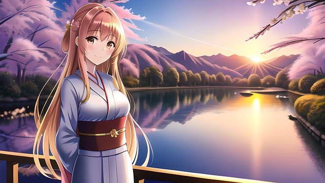 Free download girl kimono cherry blossom free picture to be edited with GIMP free online image editor