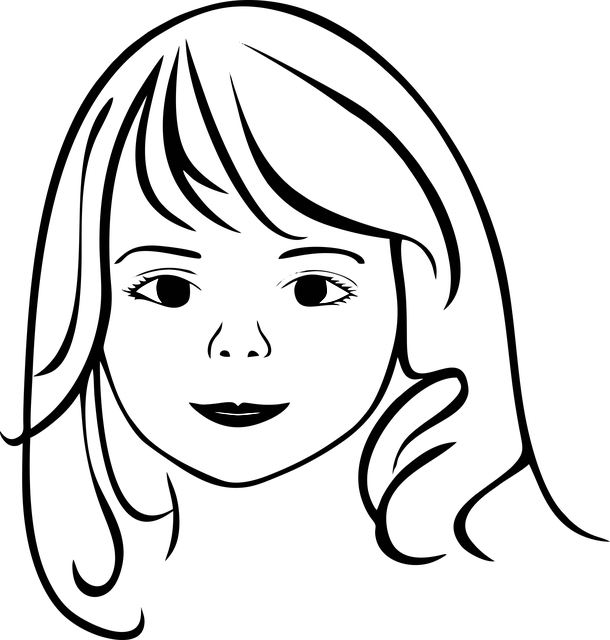 Free download Girl Line Art Face - Free vector graphic on Pixabay free illustration to be edited with GIMP free online image editor