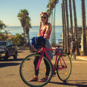 Girl riding a bicycle  screen for extension Chrome web store in OffiDocs Chromium